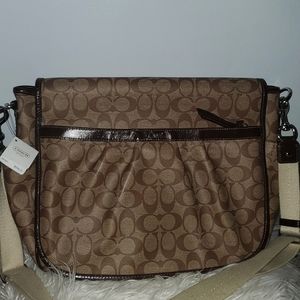 COACH NWT Classic Designer Diaper Bag Brown&Beige